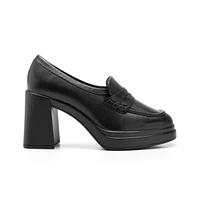 Mocasín Con Plataforma Flexi para Mujer Estilo 127401 Negro