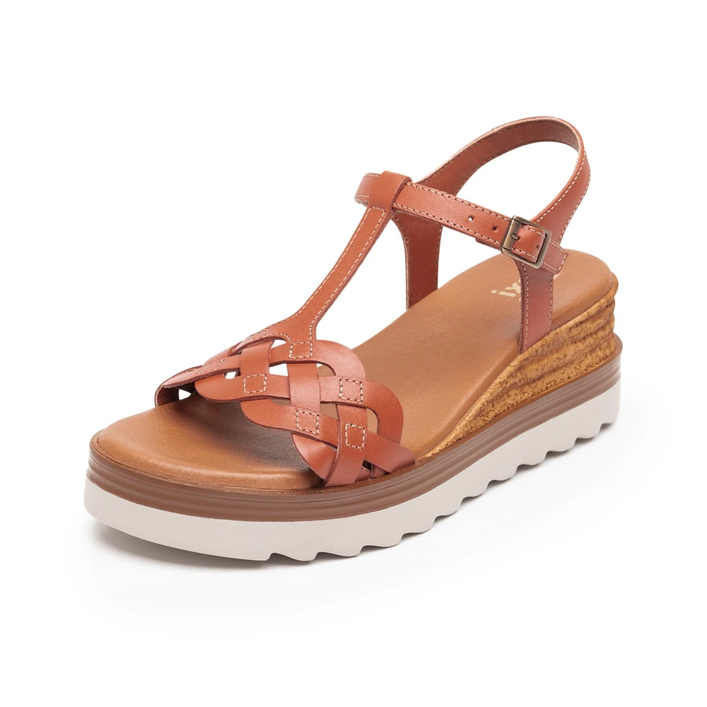 Sandalia Casual Flexi para Mujer con Suela Flexible Estilo 127703 Terracota