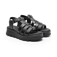 Sandalia Plataforma Flexi para Mujer con Plantilla Acojinada Estilo 128503 Negro