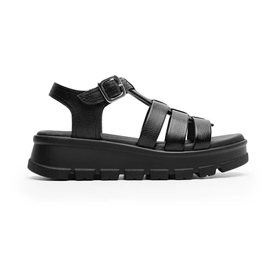 Sandalia Plataforma Flexi para Mujer con Plantilla Acojinada Estilo 128503 Negro