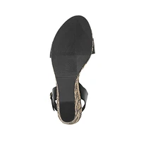 Sandalia Con Cuña Flexi para Mujer Exclusivo Zapaterías Estilo 130901 Negro