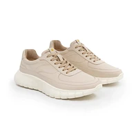 Sneaker casual en piel color latte Quirelli estilo 302501