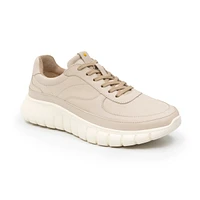 Sneaker casual en piel color latte Quirelli estilo 302501