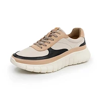 Sneaker casual en piel multicolor beige Quirelli estilo 302501