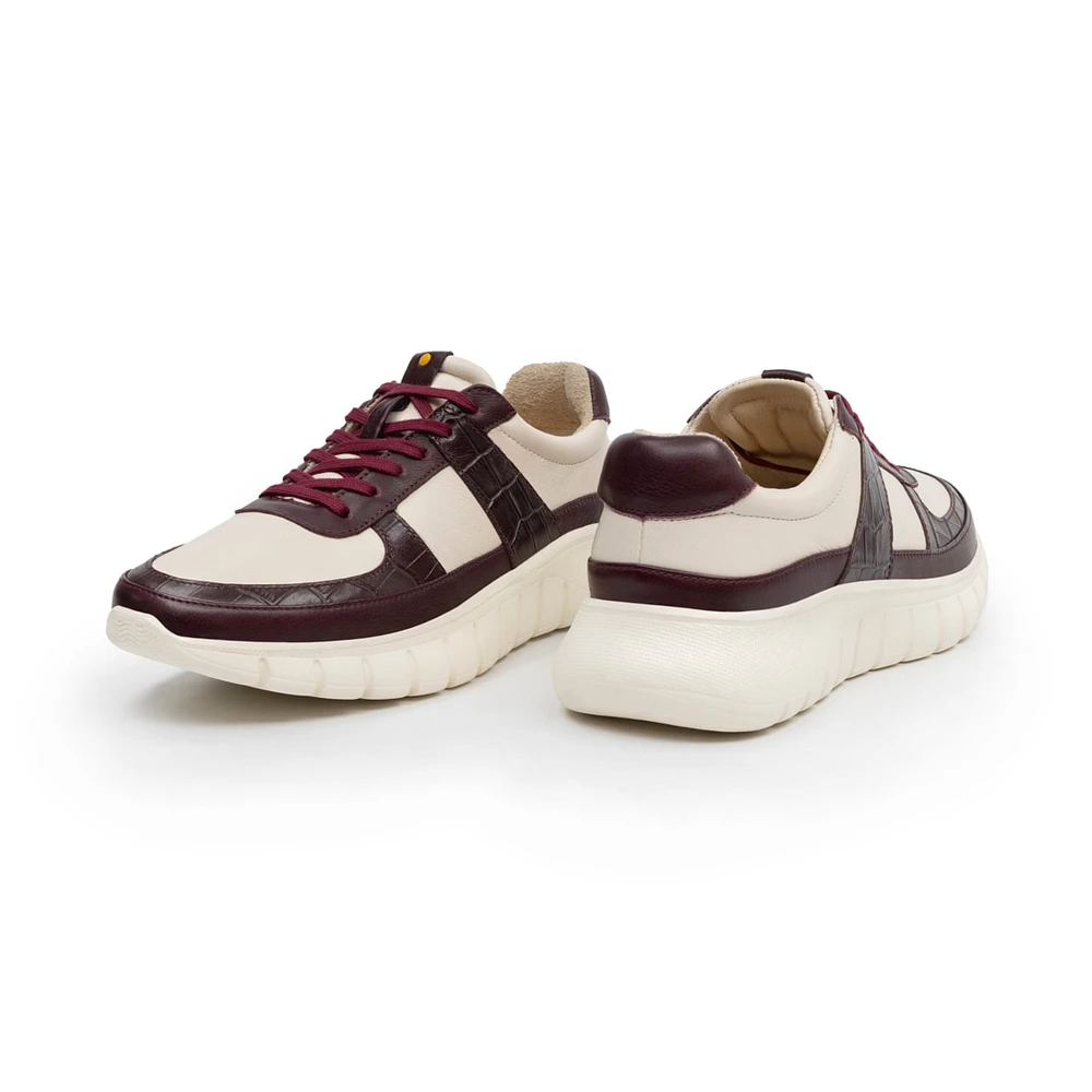 Sneaker casual en piel multicolor vino Quirelli estilo 302502