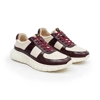 Sneaker casual en piel multicolor vino Quirelli estilo 302502