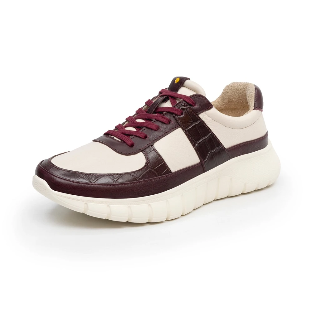 Sneaker casual en piel multicolor vino Quirelli estilo 302502