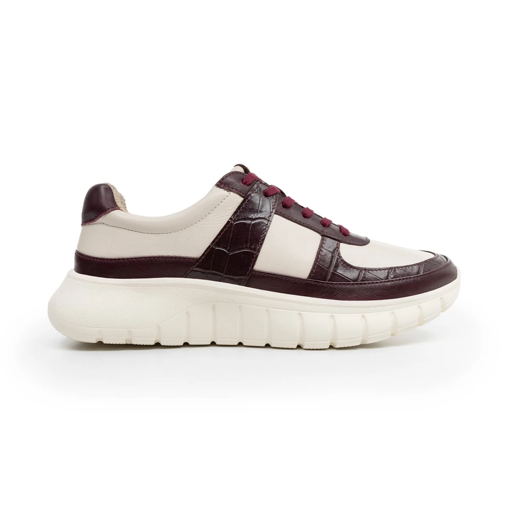 Sneaker casual en piel multicolor vino Quirelli estilo 302502