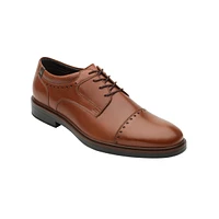 Zapato De Vestir Para Salir Flexi Con Perforado En Puntera Hombre - Estilo 400102 Tan