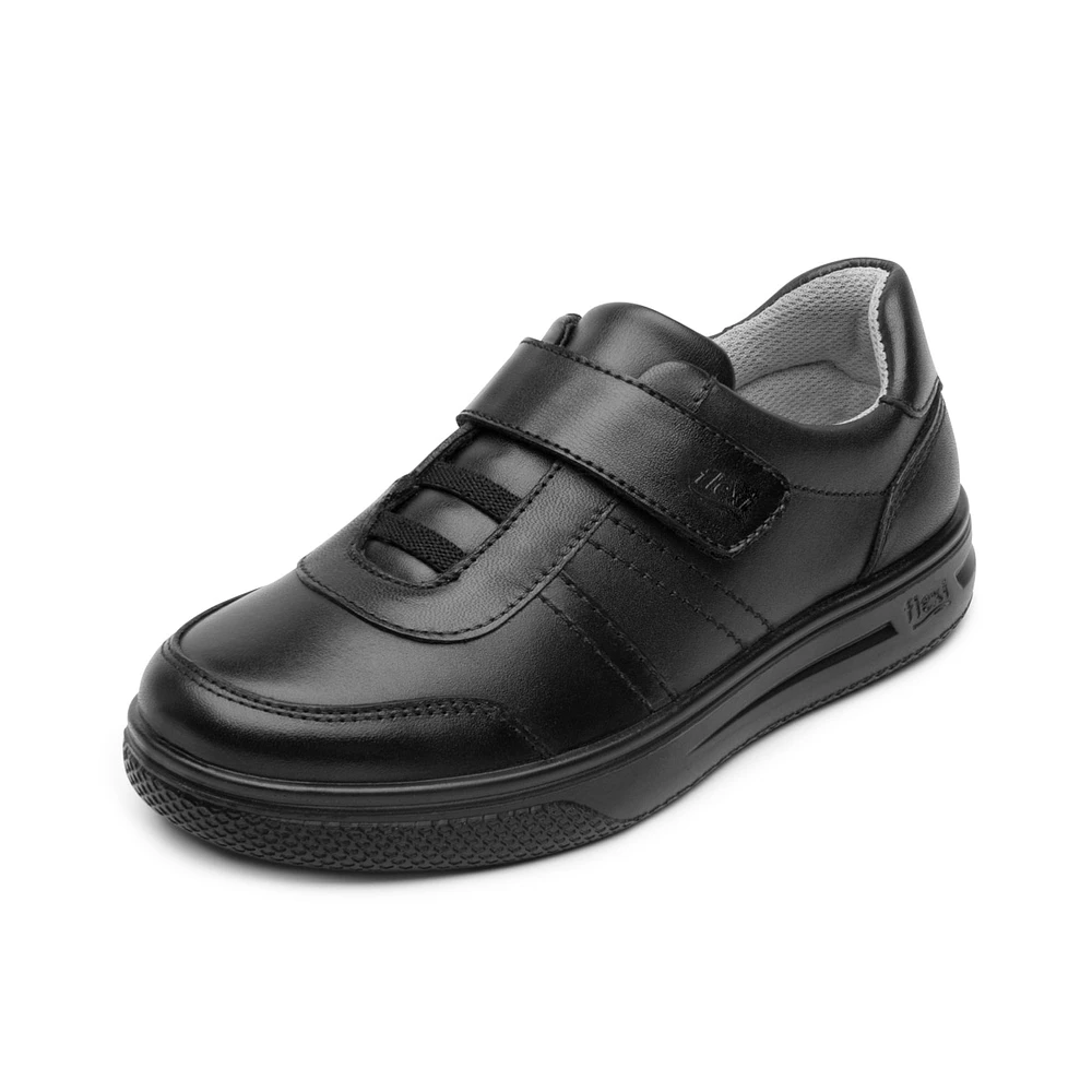 Tenis Escolar Flexi para Niño con Ancho Ajustable Estilo 402013 Negro