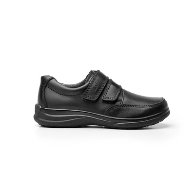 Zapato Casual Escolar Flexi Con Doble Velcro Para Niño - Estilo 402103 Negro