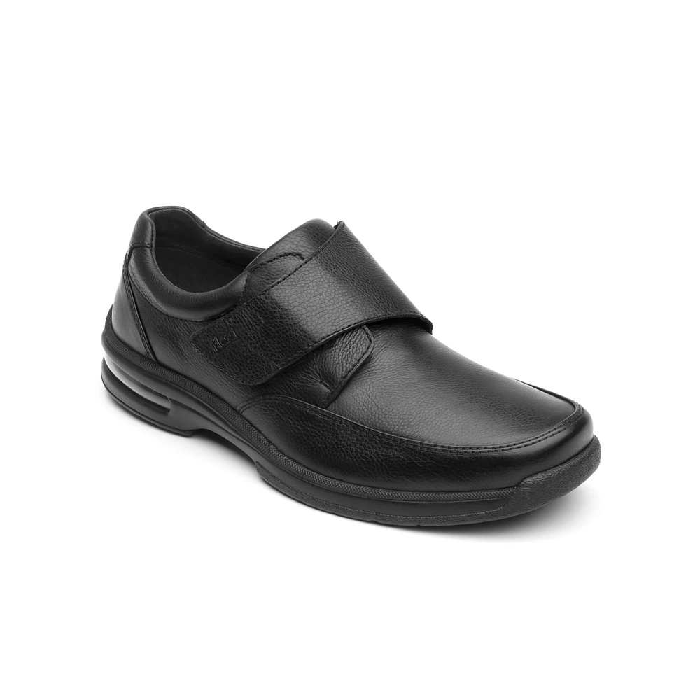 Zapato Casual Para Oficina Flexi Con Velcro Hombre - Estilo 402804 Negro