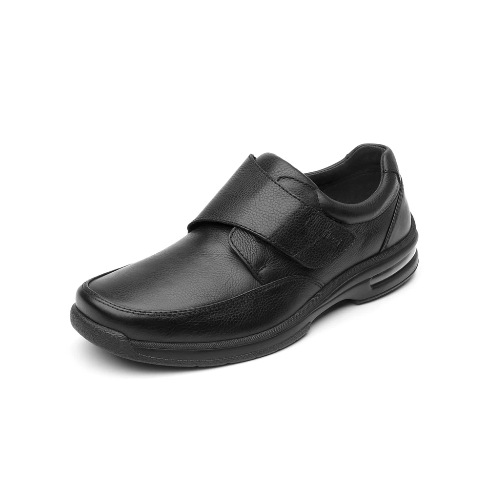 Zapato Casual Para Oficina Flexi Con Velcro Hombre - Estilo 402804 Negro