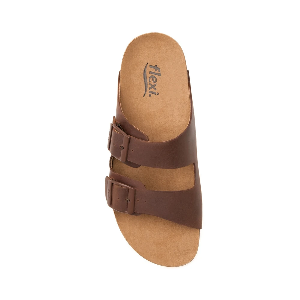 Sandalia Piel Flexi para Hombre con Plantilla Anatómica De Confort Estilo 404203 Marron