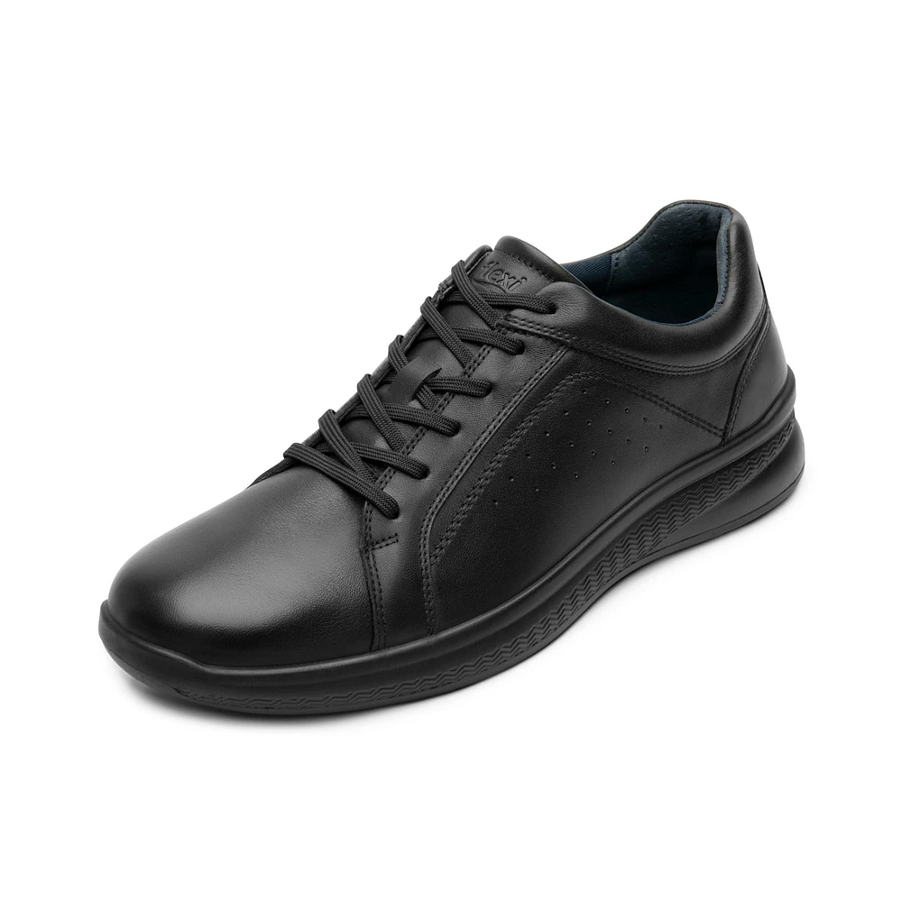 Zapato Casual Flexi para Hombre con Amarre Frontal Estilo 408208 Negro