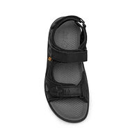 Sandalia Outdoor Piel con Ajuste Flexi para Hombre Ancho Ajustable Estilo 411001 Negro