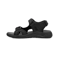 Sandalia Outdoor Piel con Ajuste Flexi para Hombre Ancho Ajustable Estilo 411001 Negro