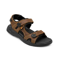 Sandalia Outdoor Piel con Ajuste Flexi para Hombre Ancho Ajustable Estilo 411001 Tan