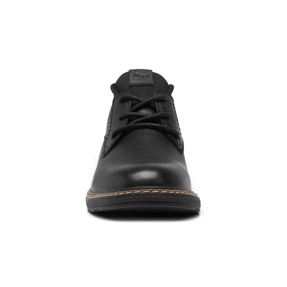 Derby Agujetas Flexi para Hombre con Stretch Style Estilo 412801 Negro