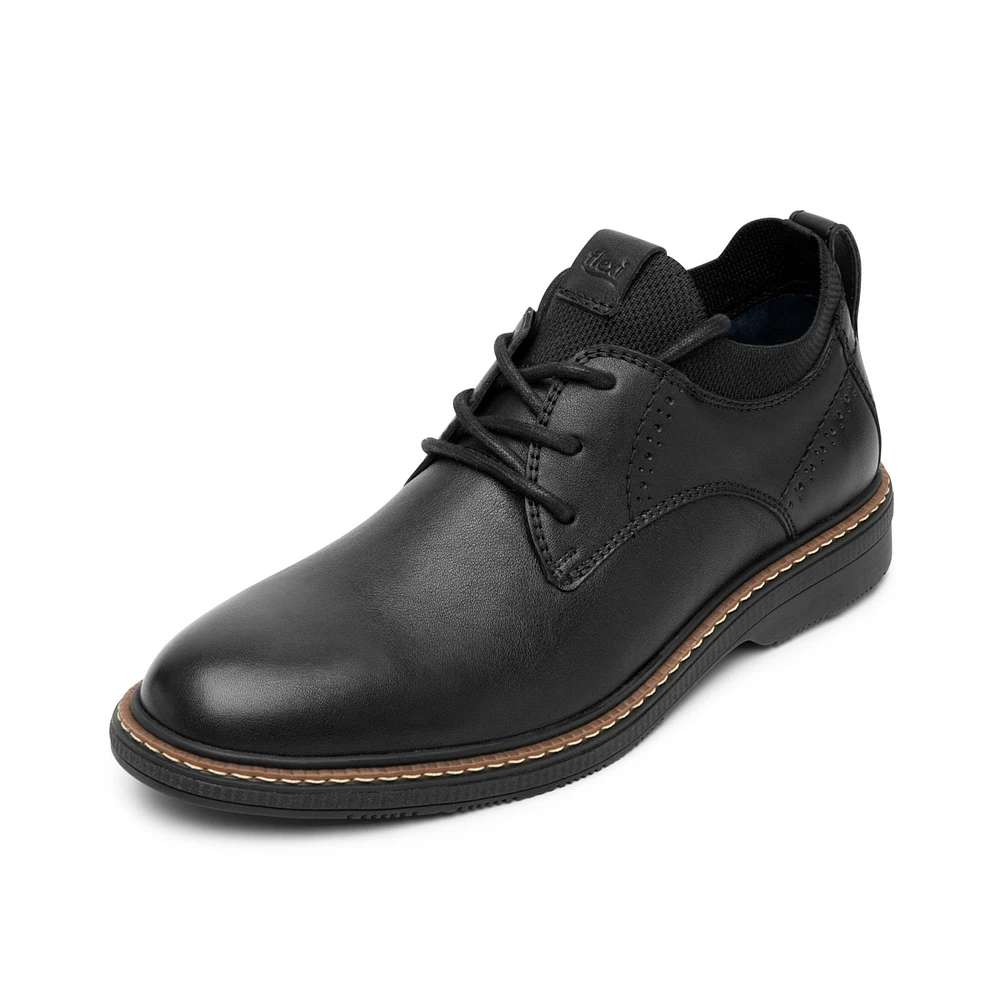 Derby Agujetas Flexi para Hombre con Stretch Style Estilo 412801 Negro