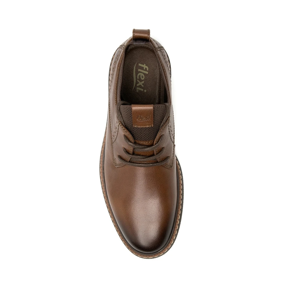 Derby Agujetas Flexi para Hombre con Stretch Style Estilo 412801 Tan