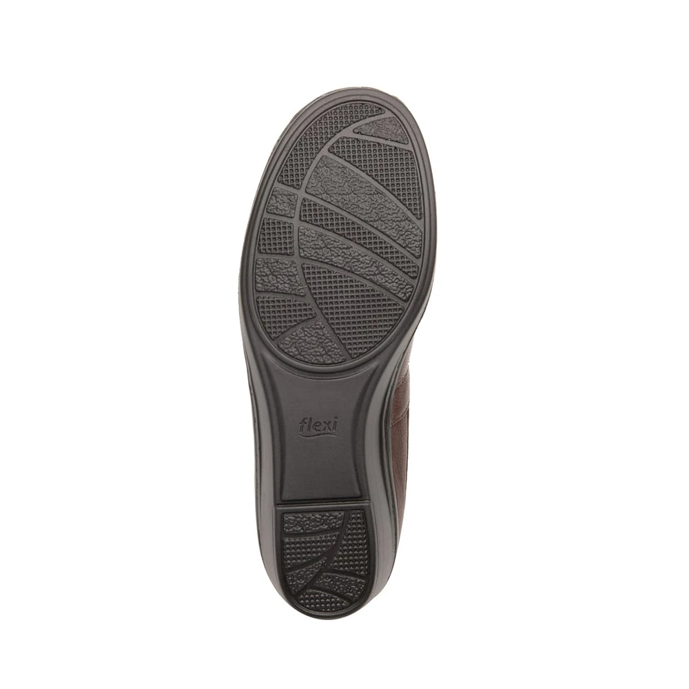 Slip On con Detalle De Malla Y Elástico Flexi para Mujer Plantilla Comfort Pad Estilo 45606 Café