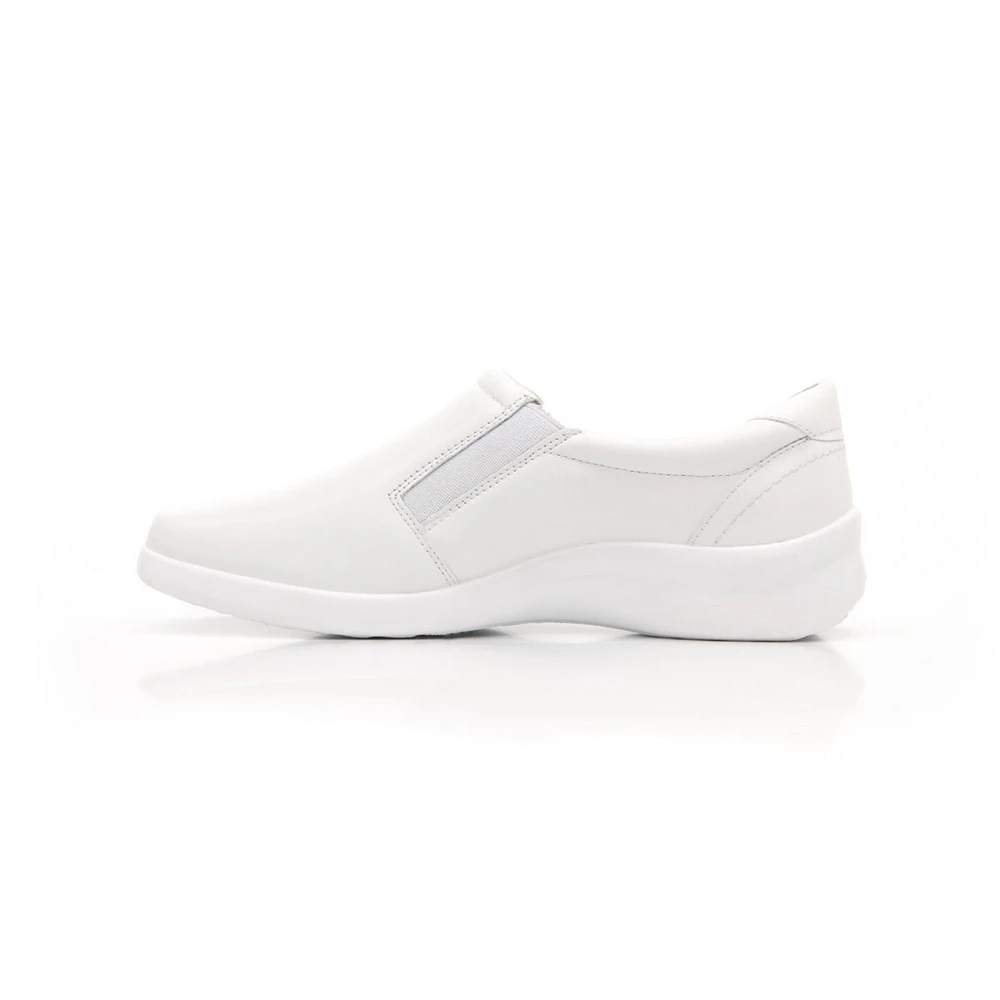 Loafer con Cierres Flexi para Mujer Plantilla Removible Estilo 48303 Blanco