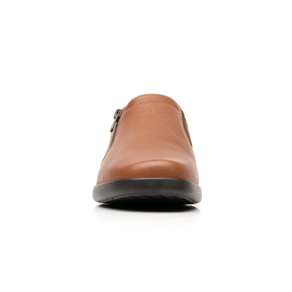 Loafer con Cierres Flexi para Mujer Plantilla Removible Estilo 48303 Tan