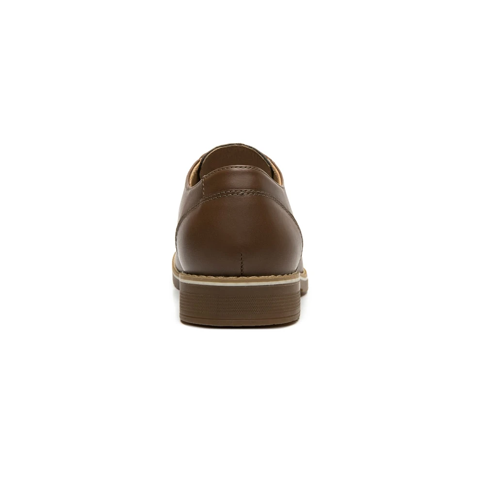 Derby Escolar Flexi para Niño con Amarre Frontal Estilo 50914 Tan