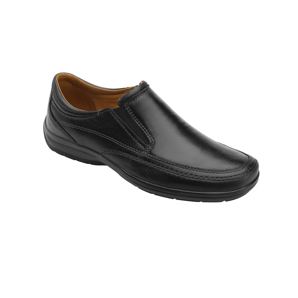 Zapato Casual Para Oficina Flexi Con Elásticos Hombre - Estilo 71602 Negro