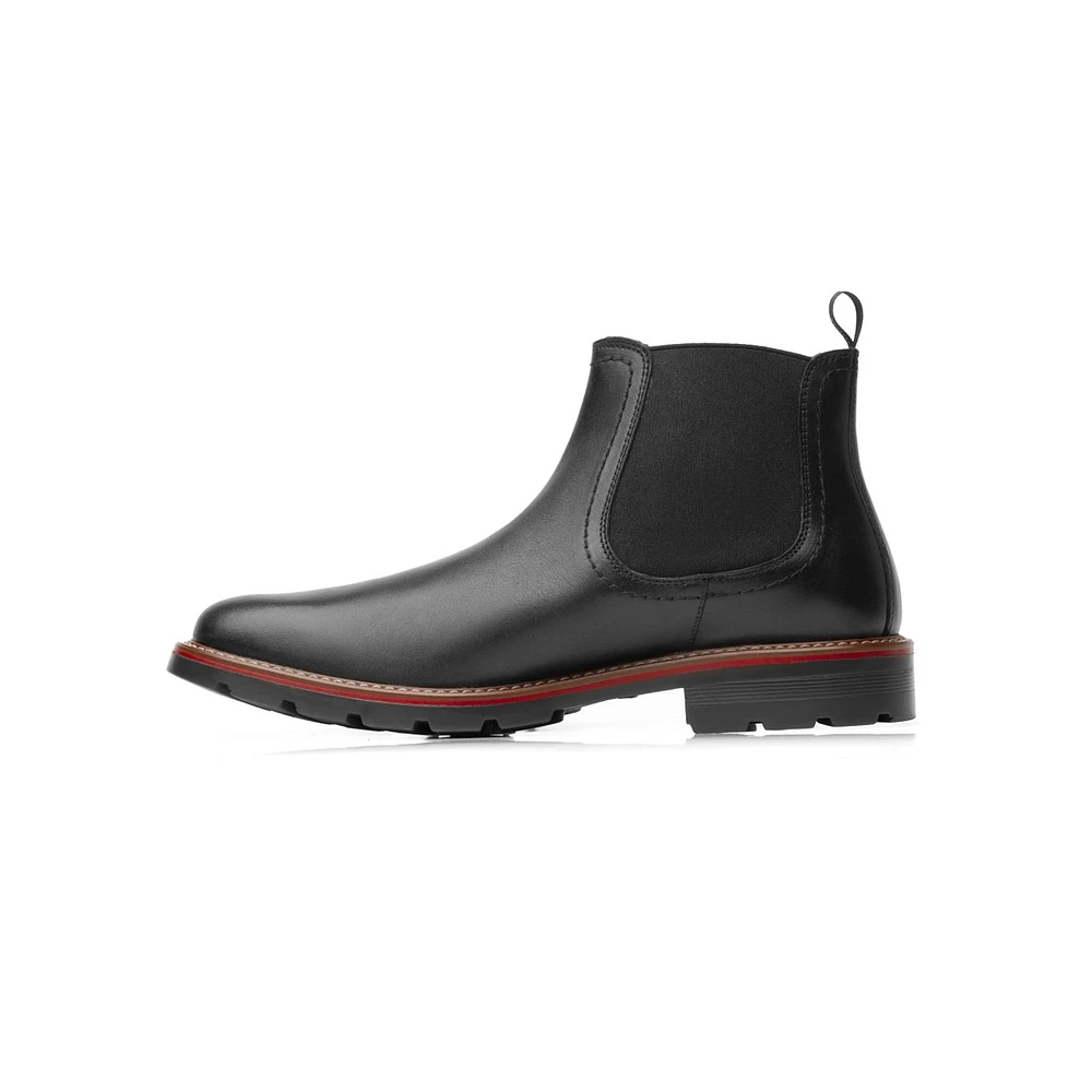 Botín Casual Quirelli 100% De Piel  Para Hombre - Estilo 88606 Negro