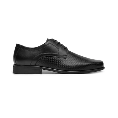 Derby Con Agujetas Flexi para Hombre Estilo 90718 Negro