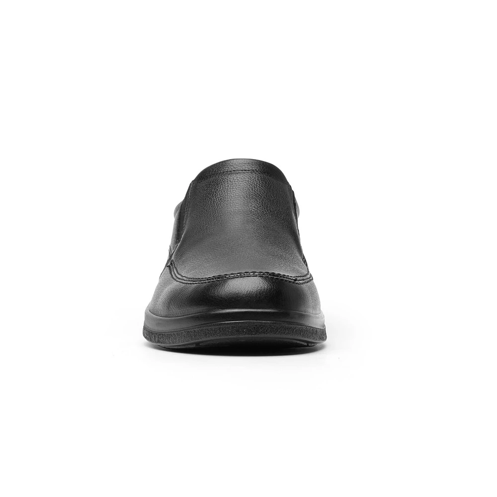 Mocasín De Servicio/Clínico Flexi Con Elásticos Laterales Para Hombre - Estilo 91608 Negro