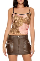 Leopard Print Cropped Cami