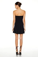 Strapless Bow Mini Dress