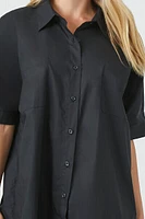 Poplin Mini Shirt Dress