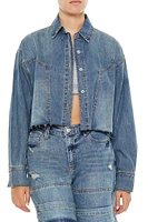 Denim Drop-Sleeve Shirt