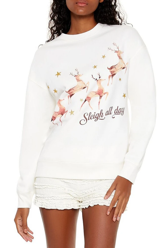 Sleigh All Day Reindeer Pullover