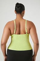 Plus Ribbed Sweater-Knit Cami