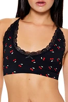 Seamless Cherry Print Bralette