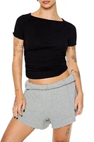 Ruched Cropped Tee