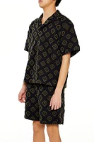 Textured Geo Cropped Shirt