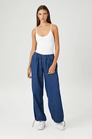 Denim Wide-Leg Joggers