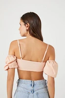 Open-Shoulder Sweetheart Crop Top