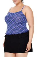 Plus Layered Plaid Cami