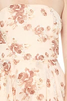 Tie-Back Floral Print Mini Dress