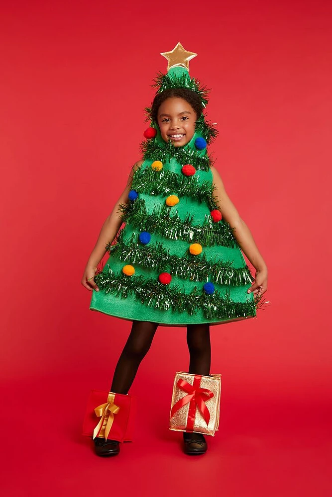 Girls Christmas Tree Costume Set (Kids)