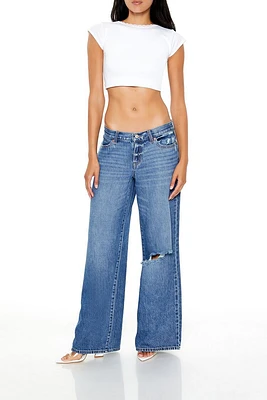 Destroyed Low-Rise Baggy Jeans