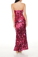 Sequin Jacquard Maxi Dress