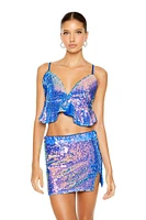 Iridescent Sequin Cropped Cami